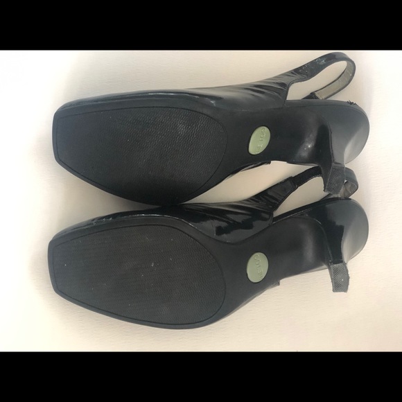 Me Too patent leather navy sling backs sz 7m - Picture 3 of 8